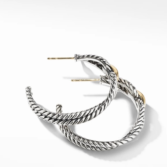David Yurman Crossover Hoop Earrings - Picture 2 of 6